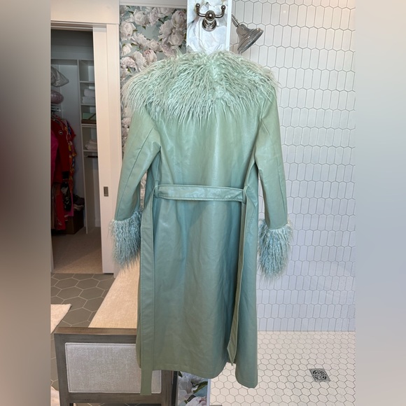 verge girl sage leather shag coat - Picture 6 of 6